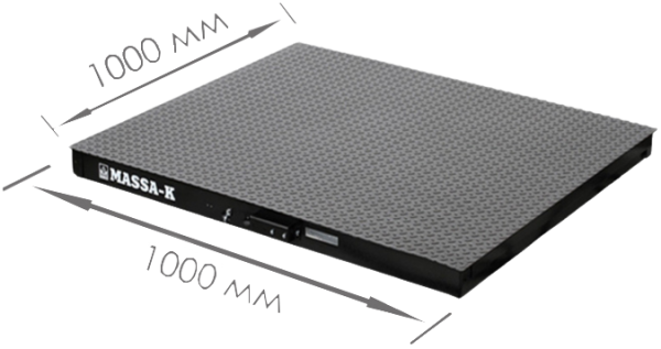 Весы платформенные моноблочные МАССА-К 4D-PМ-10/10-2000-RA (1000х1000)